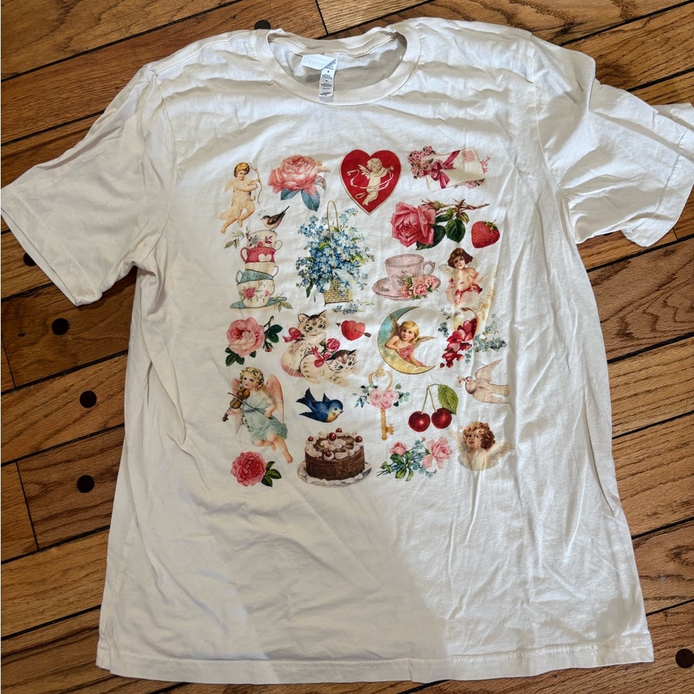 Vintage style Valentines soft tee